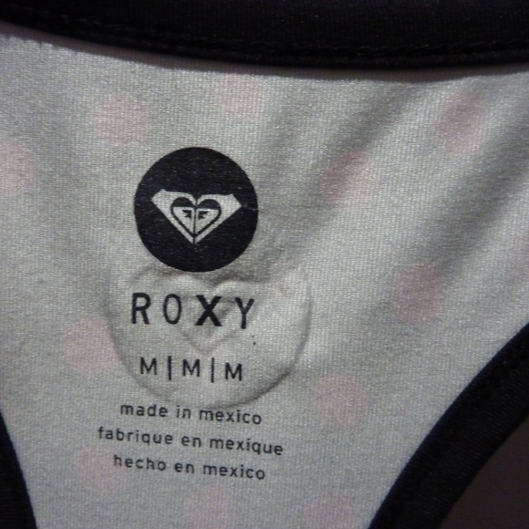 ROXY ACTIVE  WOMENS Tank Top Sz M  Racerback STRETCH STRIPED - Picture 2 of 5